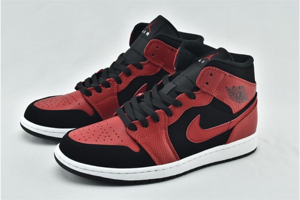 Air Jordan 1 Mid Bred On Sale 554724 054 Womens And Mens Shoes
